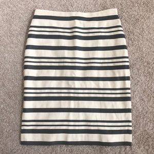 J crew Double Stripe Pencil Skirt